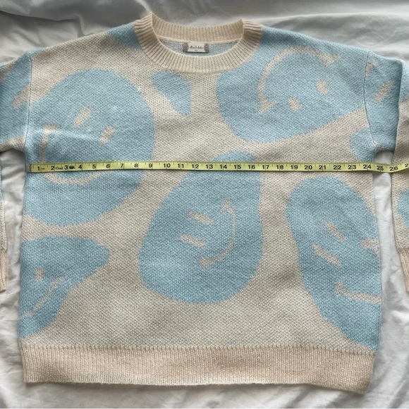 Altar’d State Smiley Sweater Baby Blue - Picture 6 of 7